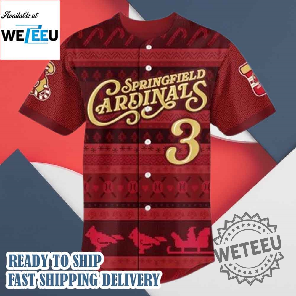 Springfield Cardinals New 2025 Christmas Jersey 5 Springfield Cardinals New 2025 Christmas Jersey