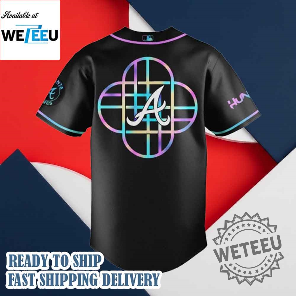Atlanta Braves Mlb X Kpop Demon Hunters Logo Baseball Jersey 6 Atlanta Braves MLB x KPop Demon Hunters Logo Baseball Jersey