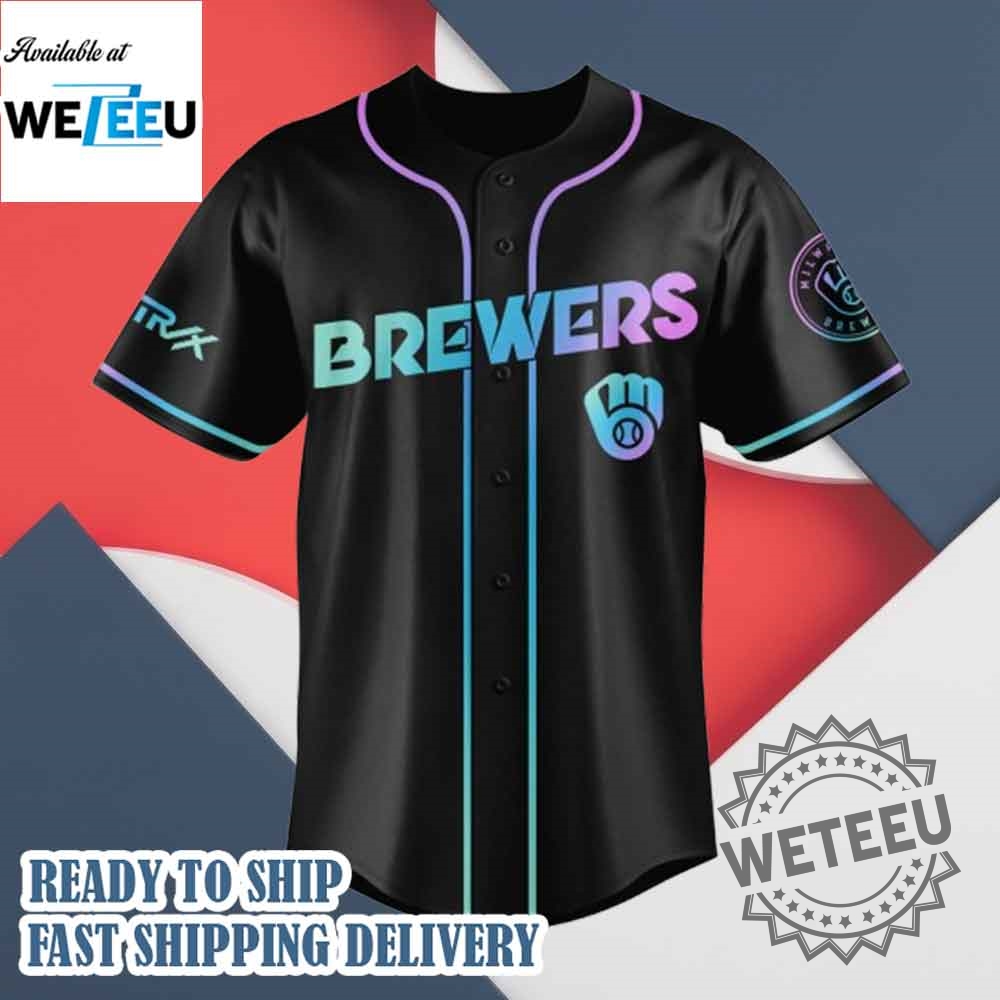 Milwaukee Brewers Mlb X Kpop Demon Hunters Logo Baseball Jersey 5 Milwaukee Brewers MLB x KPop Demon Hunters Logo Baseball Jersey