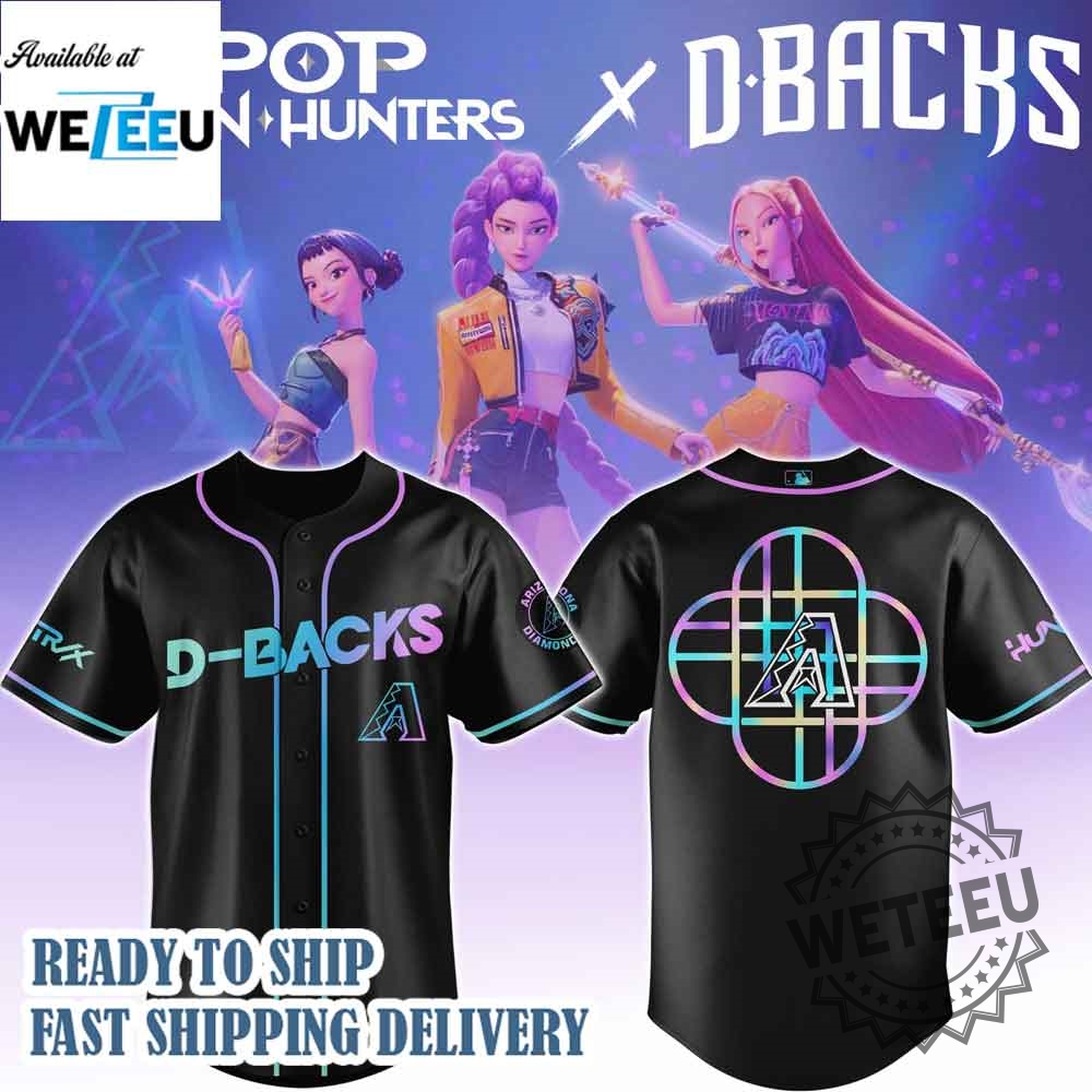 Arizona Diamondbacks Mlb X Kpop Demon Hunters Logo Baseball Jersey