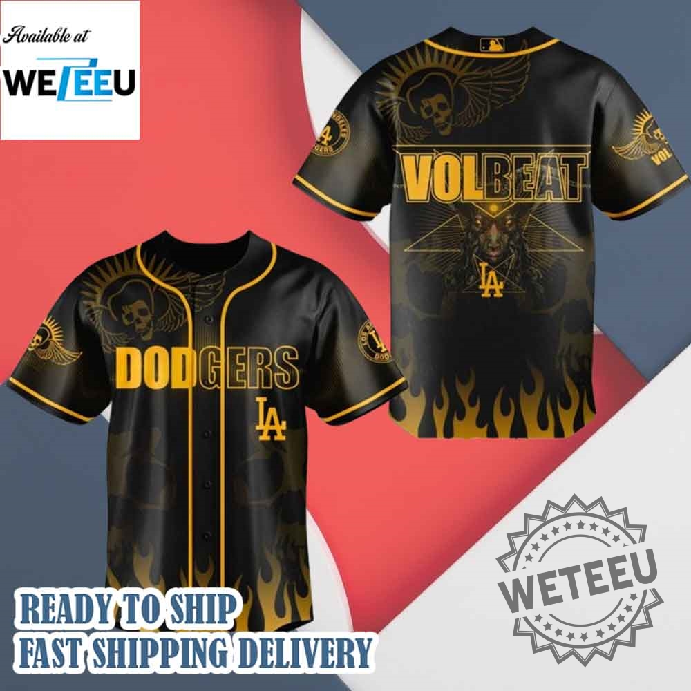 Los Angeles Dodgers X Volbeat Jersey 5 Los Angeles Dodgers x Volbeat Jersey