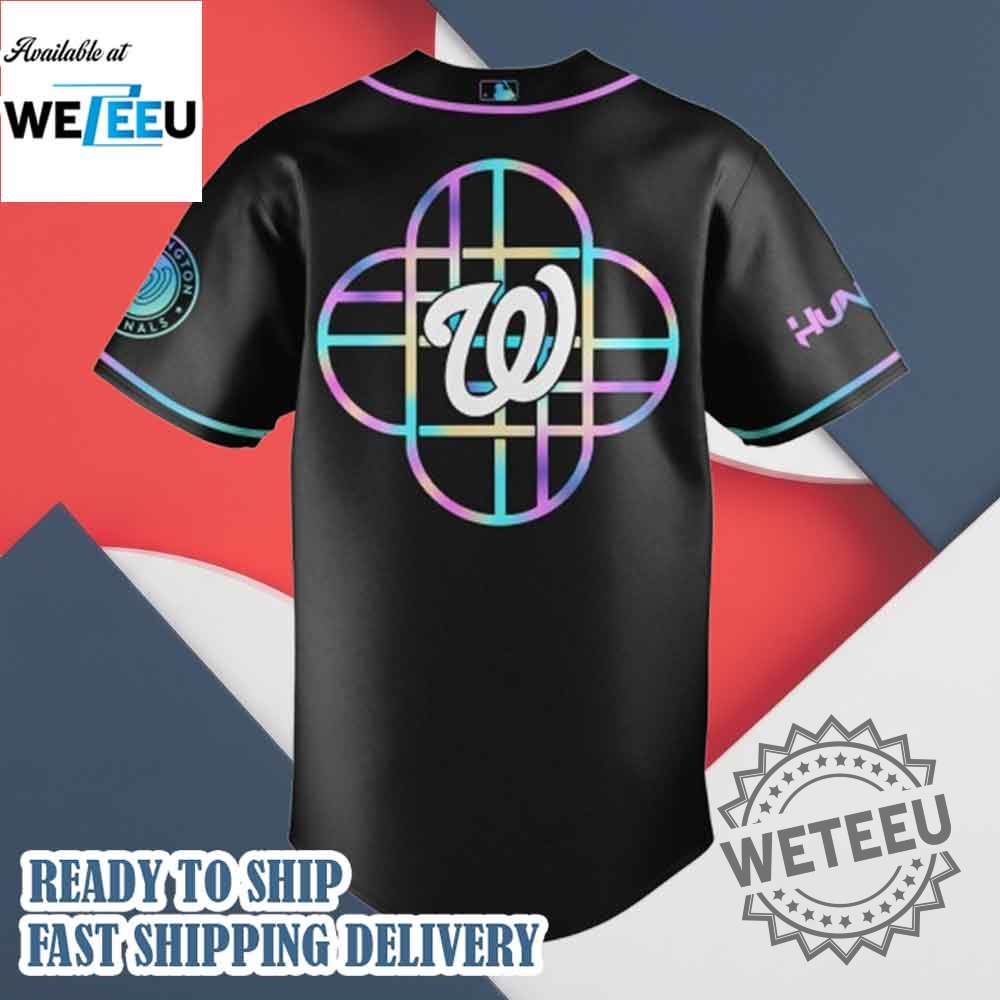 Washington Nationals Mlb X Kpop Demon Hunters Logo Baseball Jersey 6 Washington Nationals MLB x KPop Demon Hunters Logo Baseball Jersey