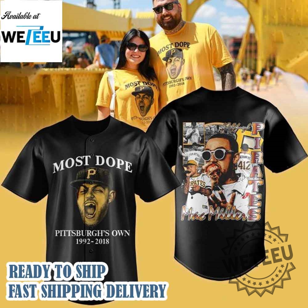 Mac Miller X Pittsburgh Pirates Most Dope 2025 Jersey