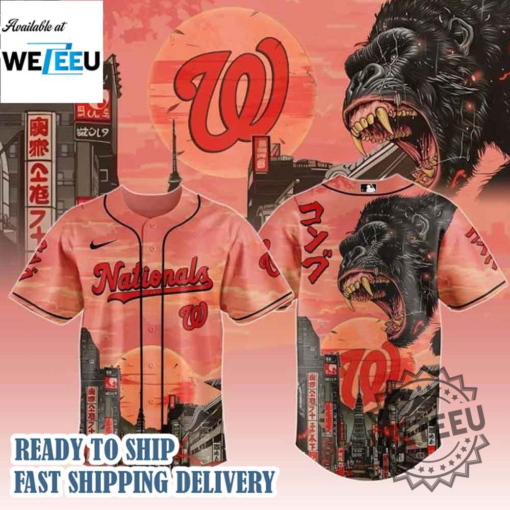Washington Nationals Mlb X Japanese Heritage Kong Custom Baseball Jersey