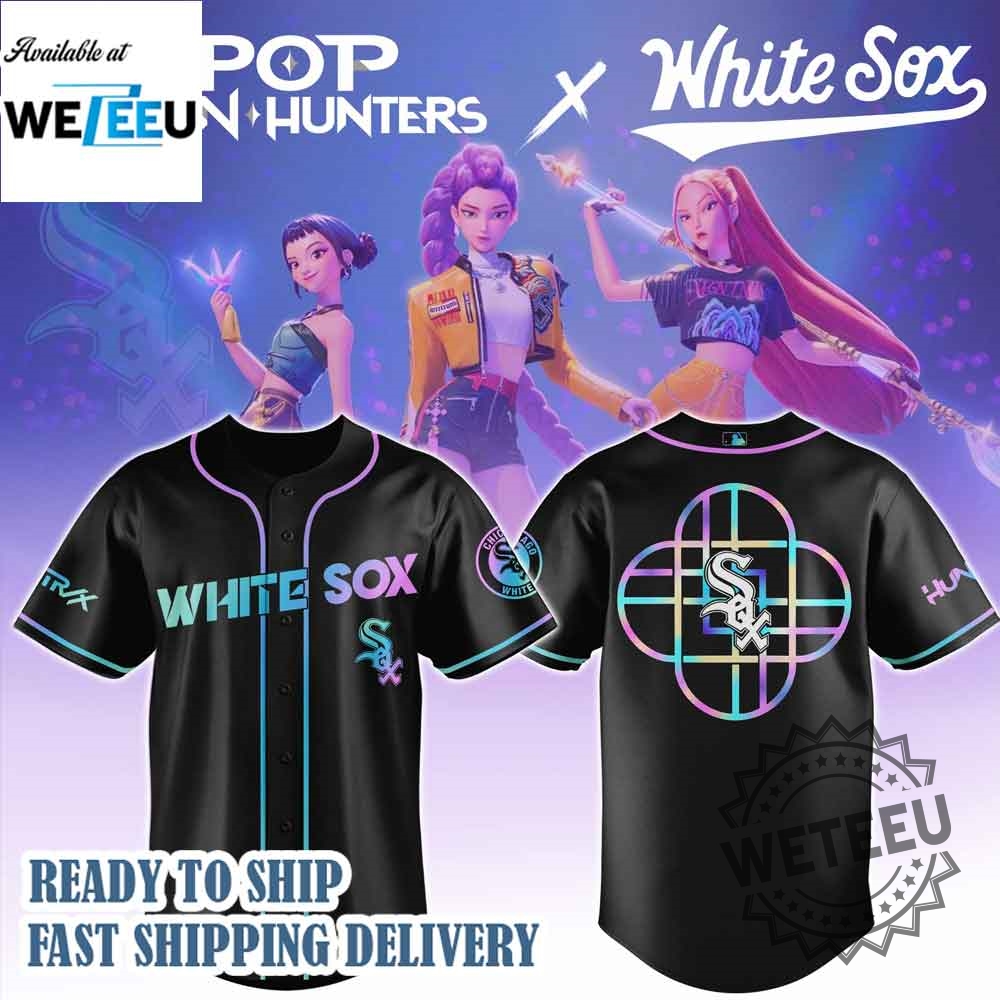 Chicago White Sox Mlb X Kpop Demon Hunters Logo Baseball Jersey
