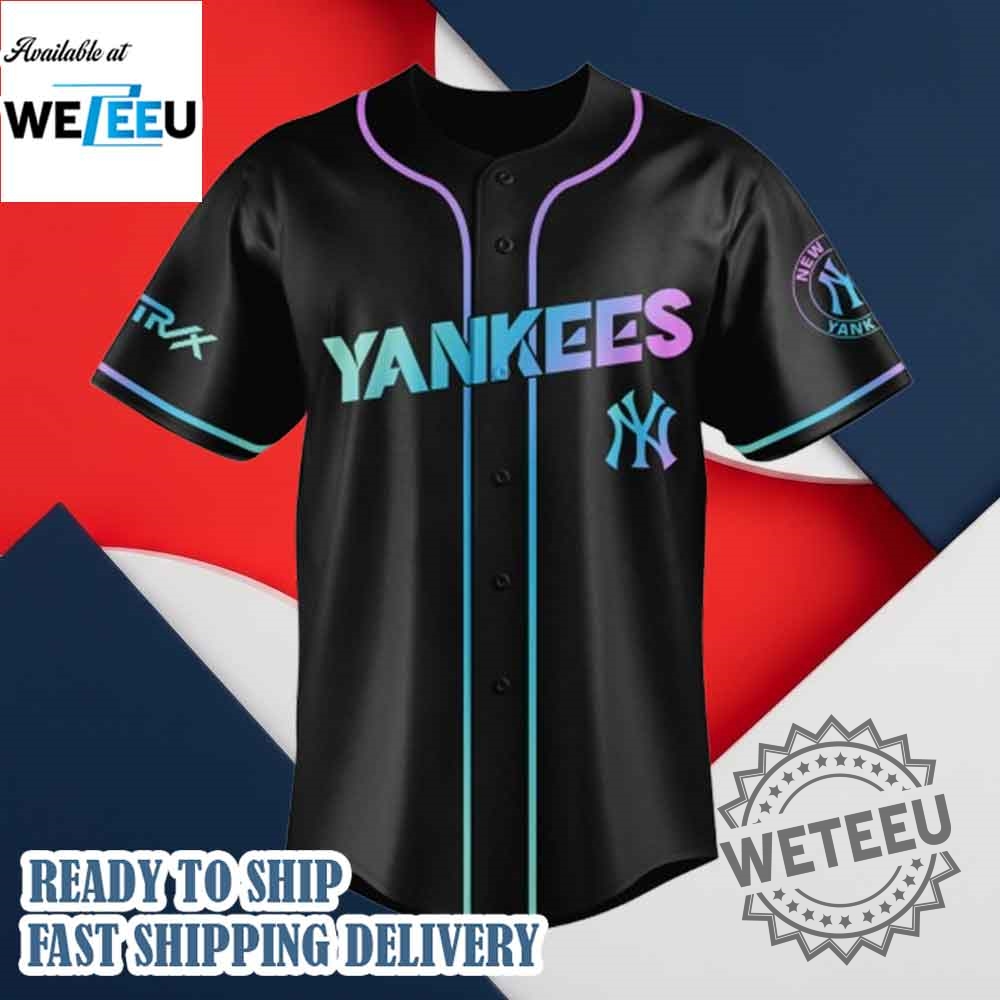 New York Yankees Mlb X Kpop Demon Hunters Logo Baseball Jersey 4 New York Yankees MLB x KPop Demon Hunters Logo Baseball Jersey