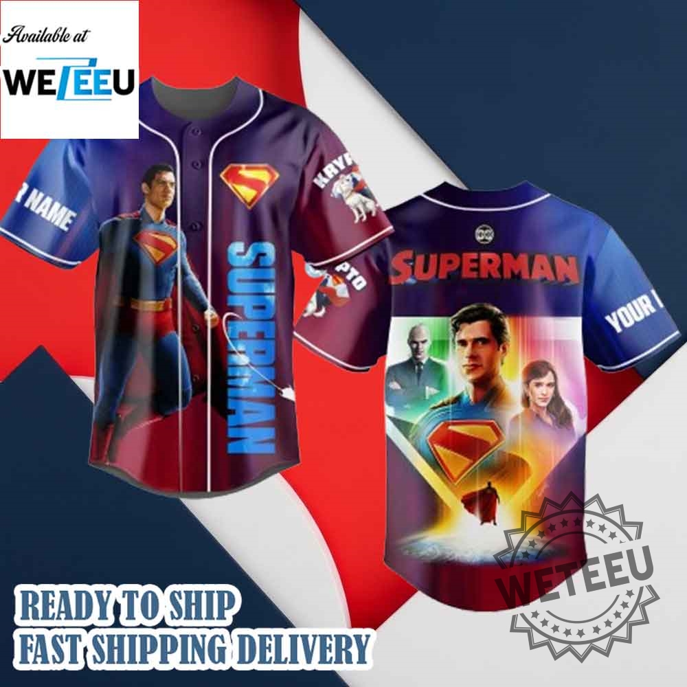 Superman Personalized Baseball Jersey For Fans