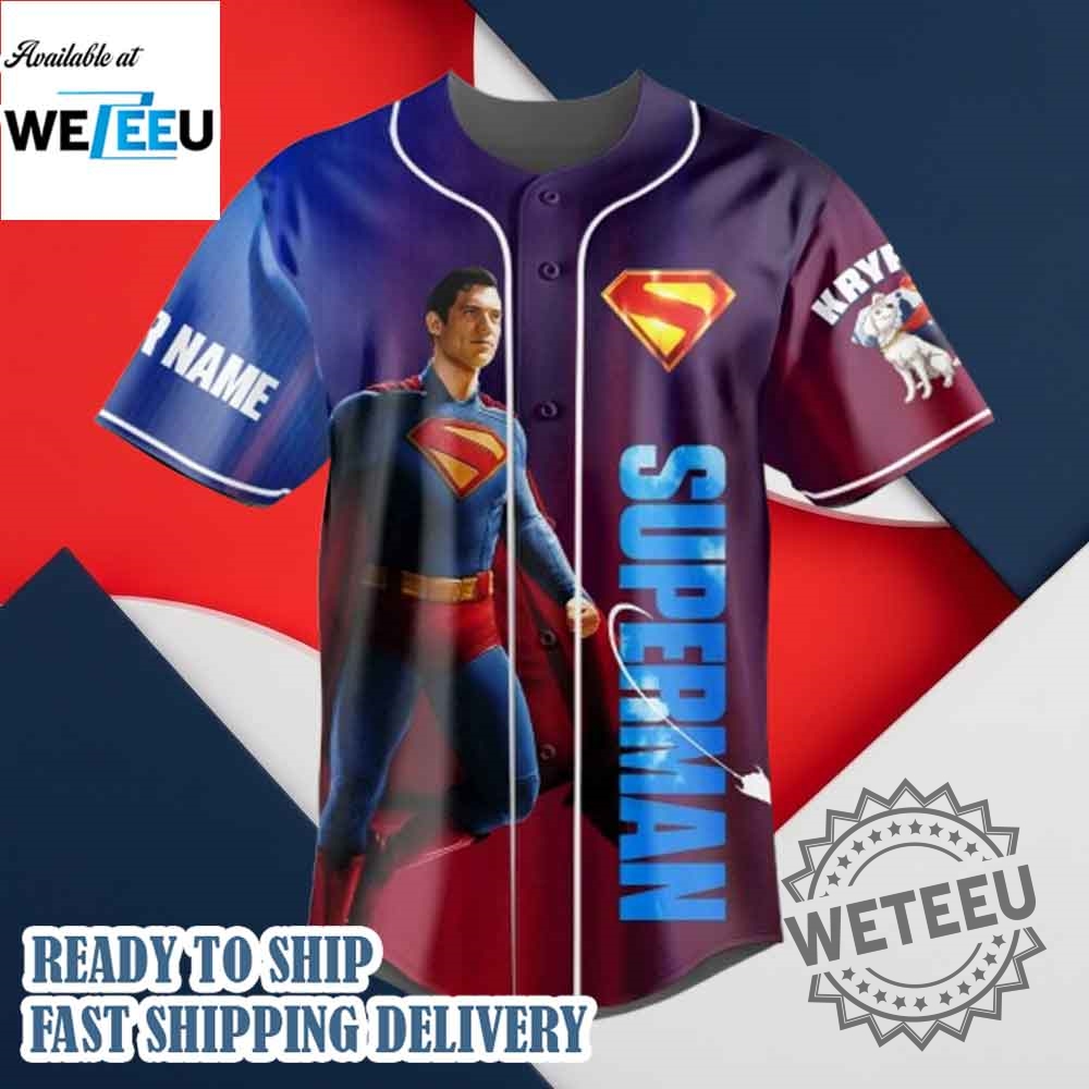 Superman Personalized Baseball Jersey For Fans 4 Superman Personalized Baseball Jersey For Fans
