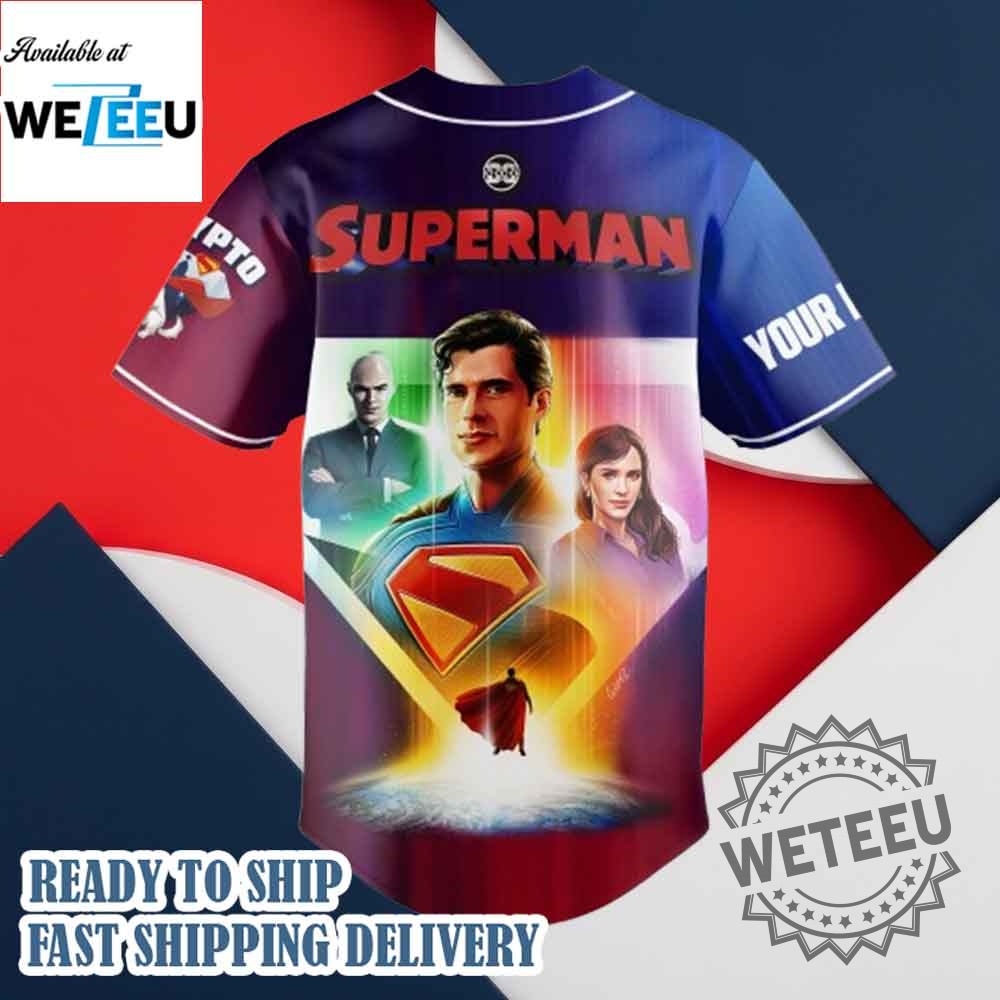 Superman Personalized Baseball Jersey For Fans 5 Superman Personalized Baseball Jersey For Fans
