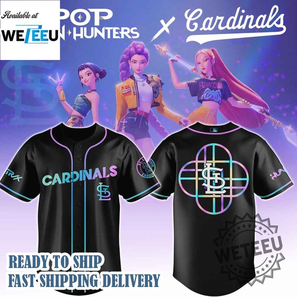 St. Louis Cardinals Mlb X Kpop Demon Hunters Logo Baseball Jersey