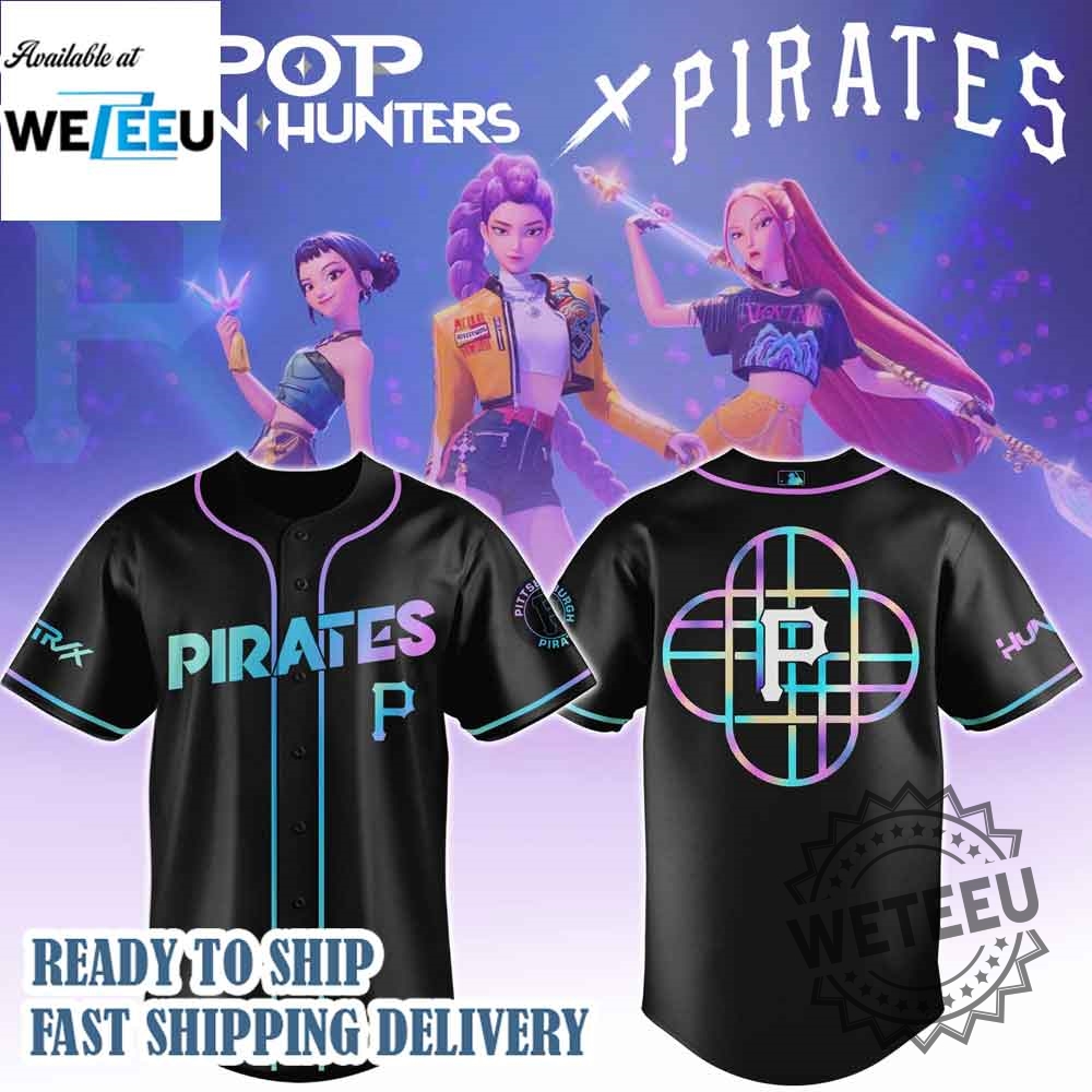 Pittsburgh Pirates Mlb X Kpop Demon Hunters Logo Baseball Jersey
