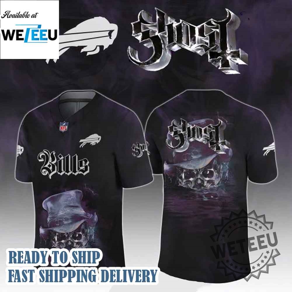 Buffalo Bills X Ghost Skeletour World Tour 2025 Football Jersey