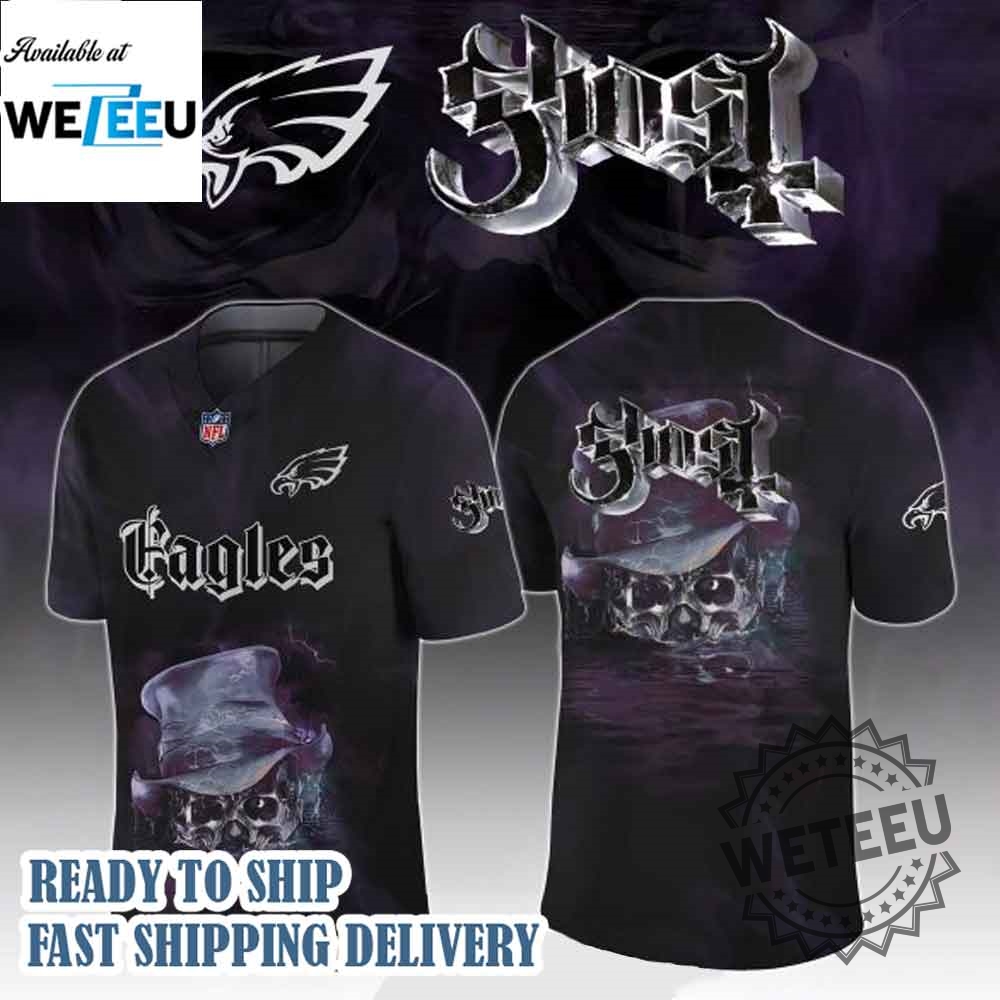 Philadelphia Eagles X Ghost Skeletour World Tour 2025 Football Jersey