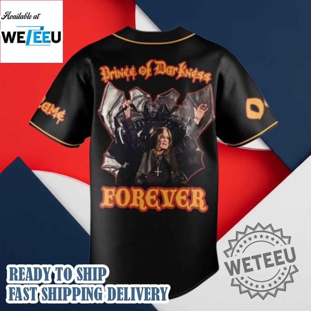 Ozzy Osbourne The Prince Of Darkness Forever Baseball Jersey 5 Ozzy Osbourne The Prince Of Darkness Forever Baseball Jersey