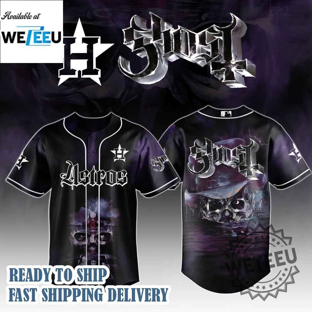 Houston Astros Mlb X Ghost Skeletour World Tour Baseball Jersey