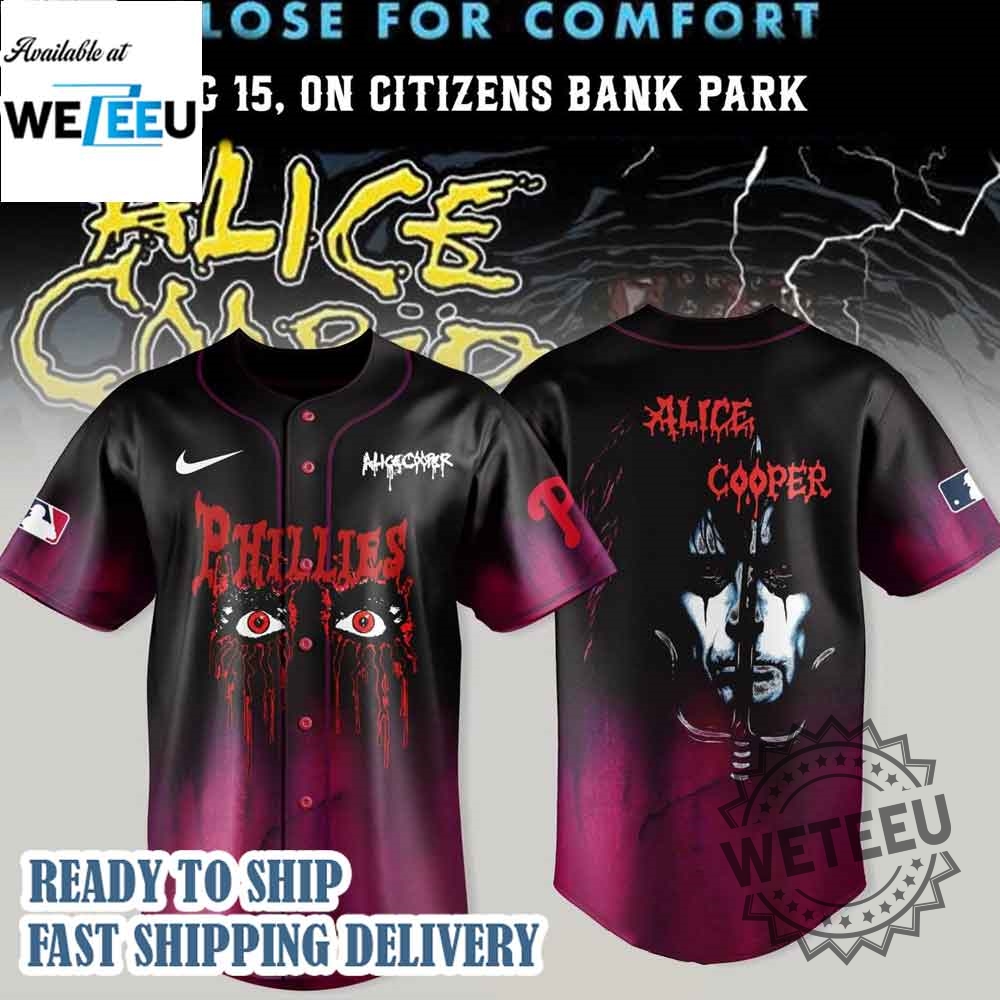 Philadelphia Phillies X Alice Cooper Tour 2025 Jersey