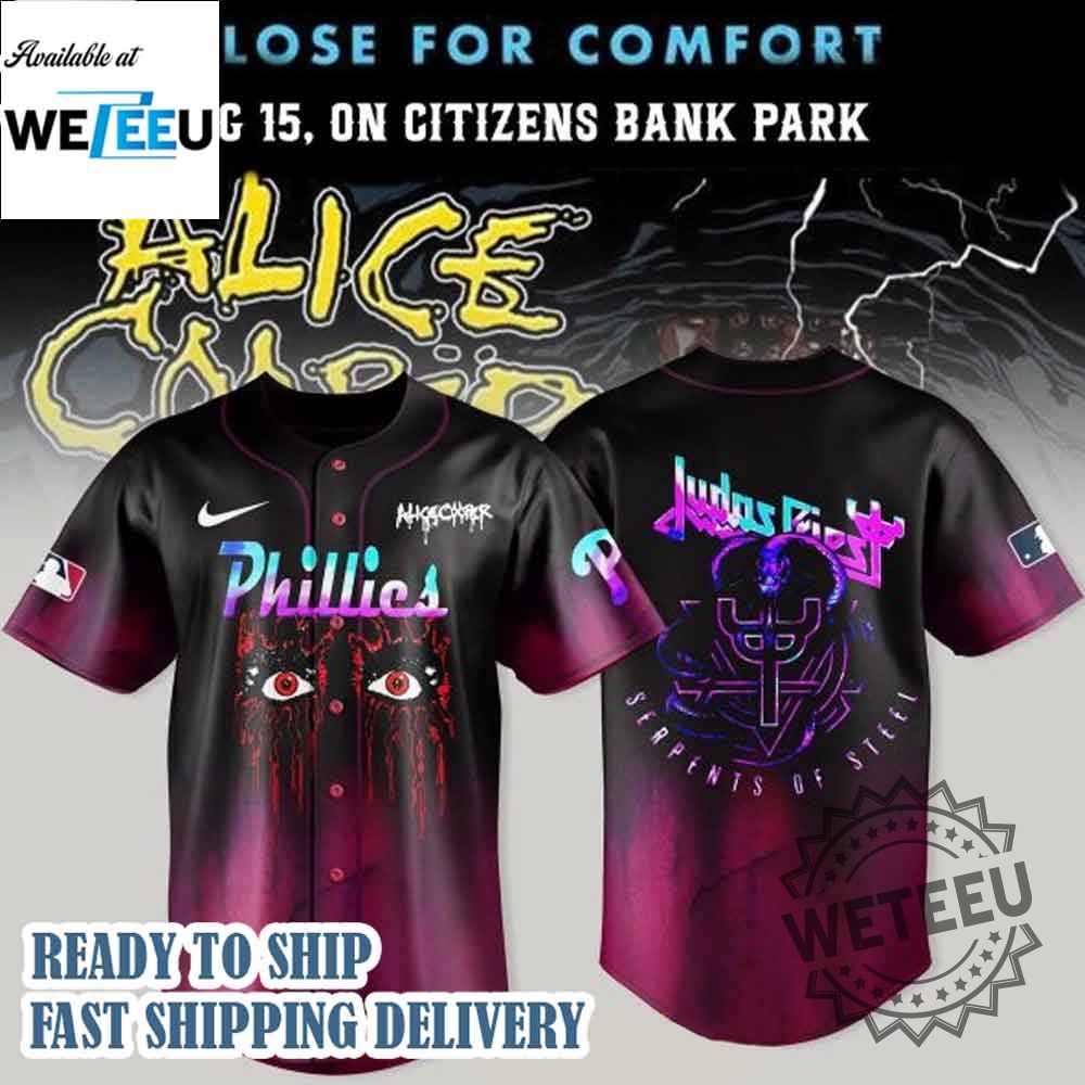 Philadelphia Phillies X Judas Priest Tour 2025 Jersey