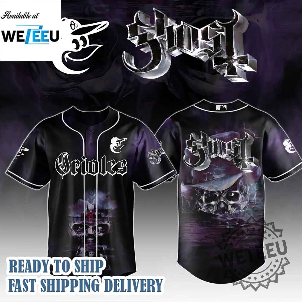 Baltimore Orioles Mlb X Ghost Skeletour World Tour Baseball Jersey