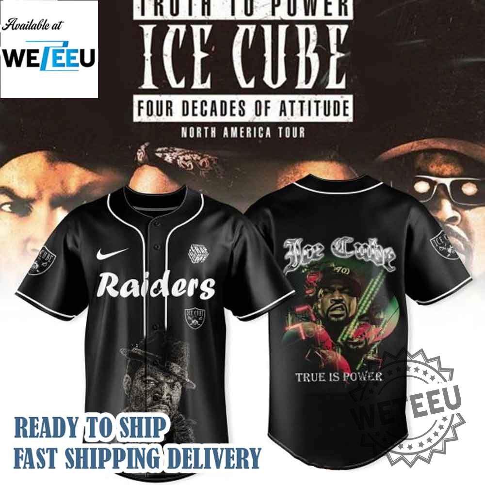 Las Vegas Raiders X Ice Cub 4 Decades Of Attitude Tour 2025 Jersey
