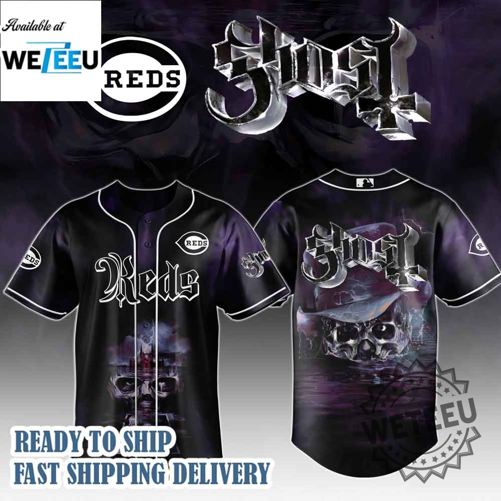 Cincinnati Reds Mlb X Ghost Skeletour World Tour Baseball Jersey