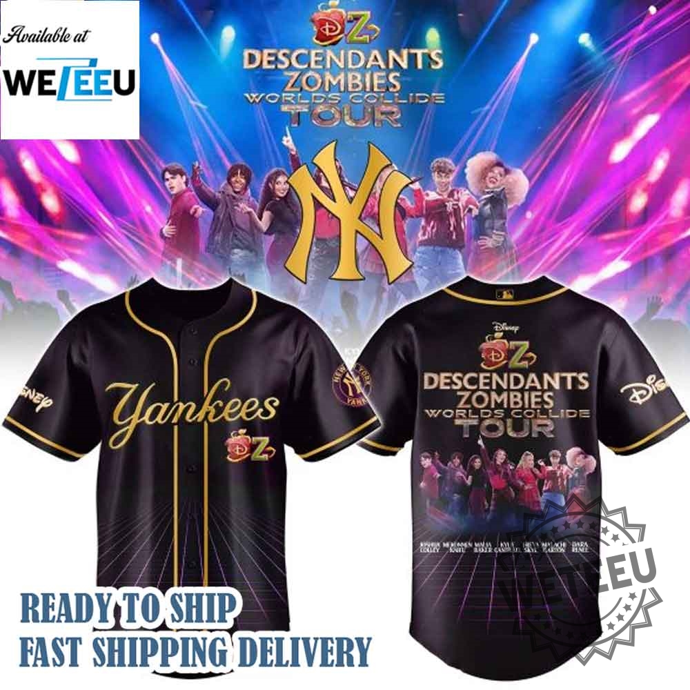 New York Yankees Descendants Zombies Worlds Collide Tour 2025 Jersey