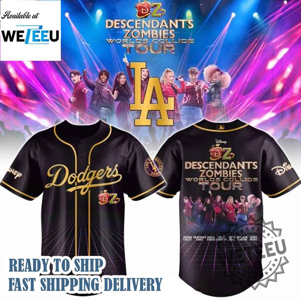 Los Angeles Dodgers Descendants Zombies Worlds Collide Tour 2025 Jersey