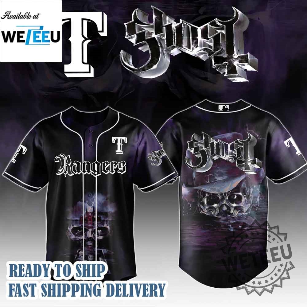 Texas Rangers Mlb X Ghost Skeletour World Tour Baseball Jersey