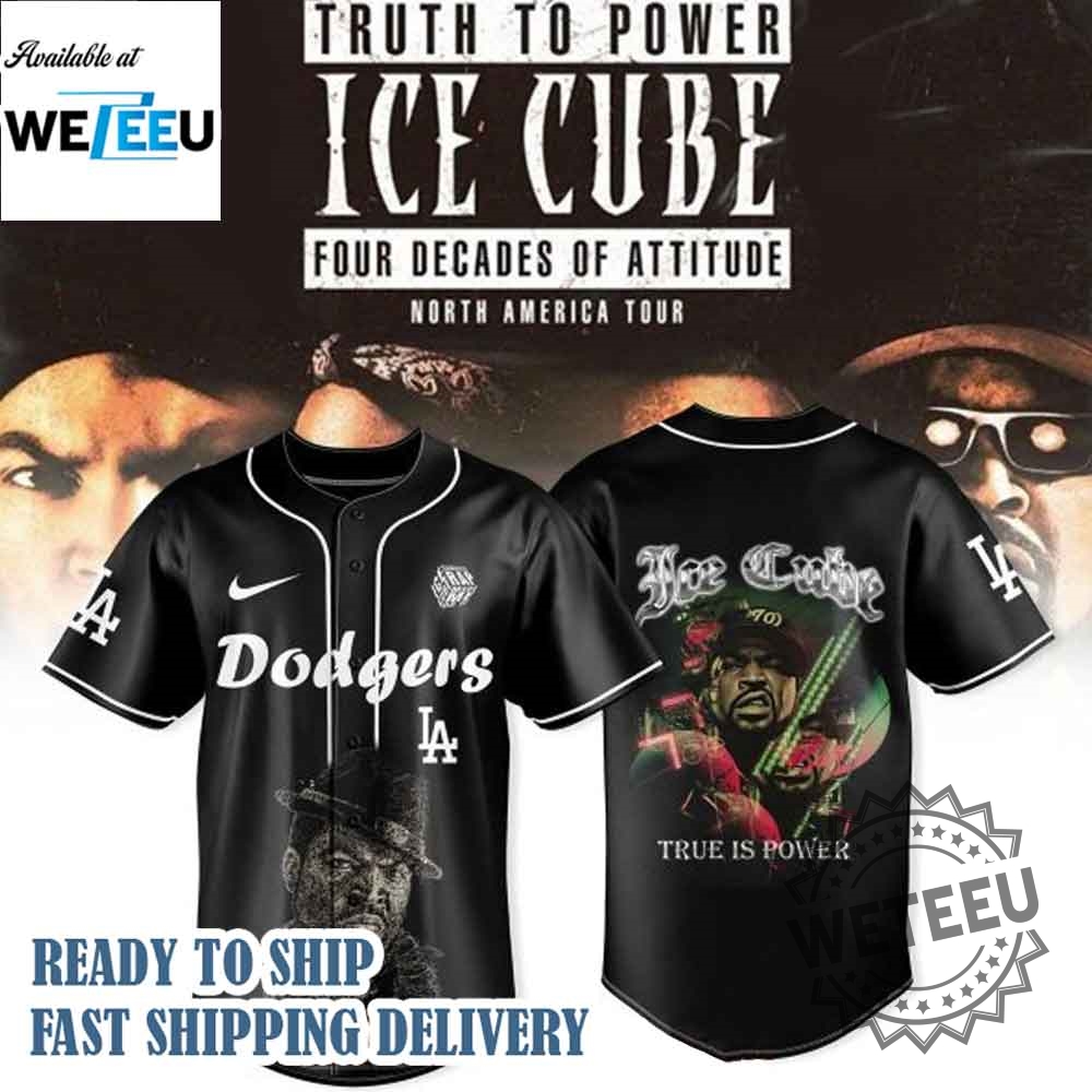 Los Angeles Dodgers X Ice Cub 4 Decades Of Attitude Tour 2025 Jersey