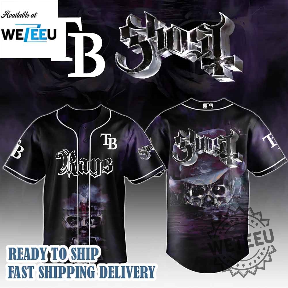 "2025 MLB Jerseys: Dodgers, Red Sox, Tigers, Phillies, Rays Collabs" 6 Tampa Bay Rays Mlb X Ghost Skeletour World Tour Baseball Jersey