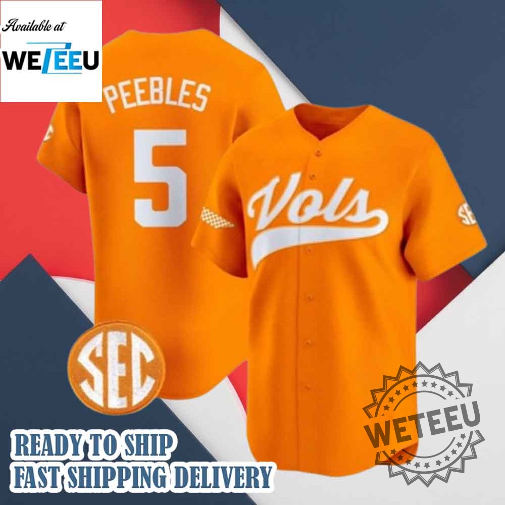 "2025 MLB Jerseys: Dodgers, Red Sox, Tigers, Phillies, Rays Collabs" 10 Volunteers Kilen Peebles Jersey 2025