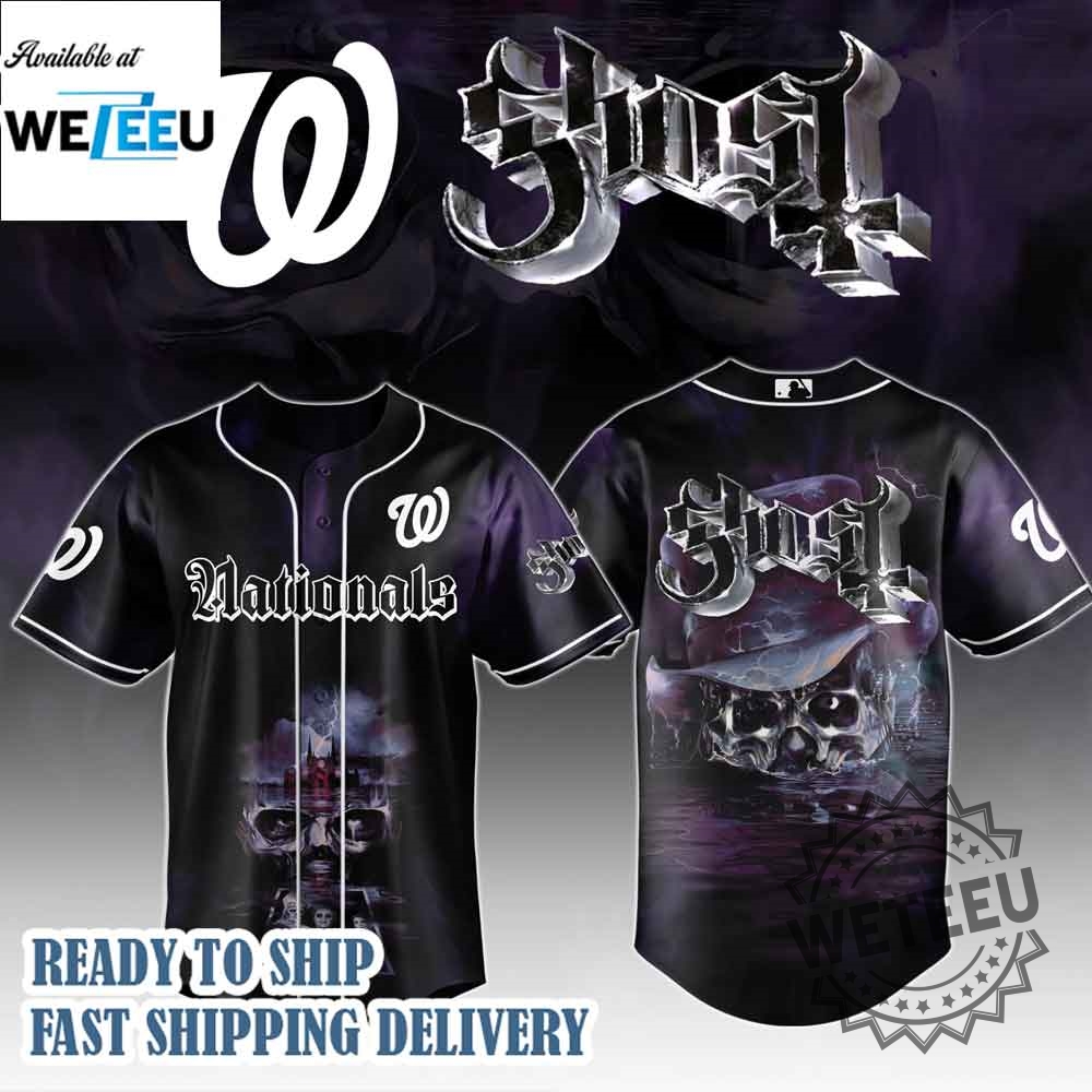 Washington Nationals Mlb X Ghost Skeletour World Tour Baseball Jersey