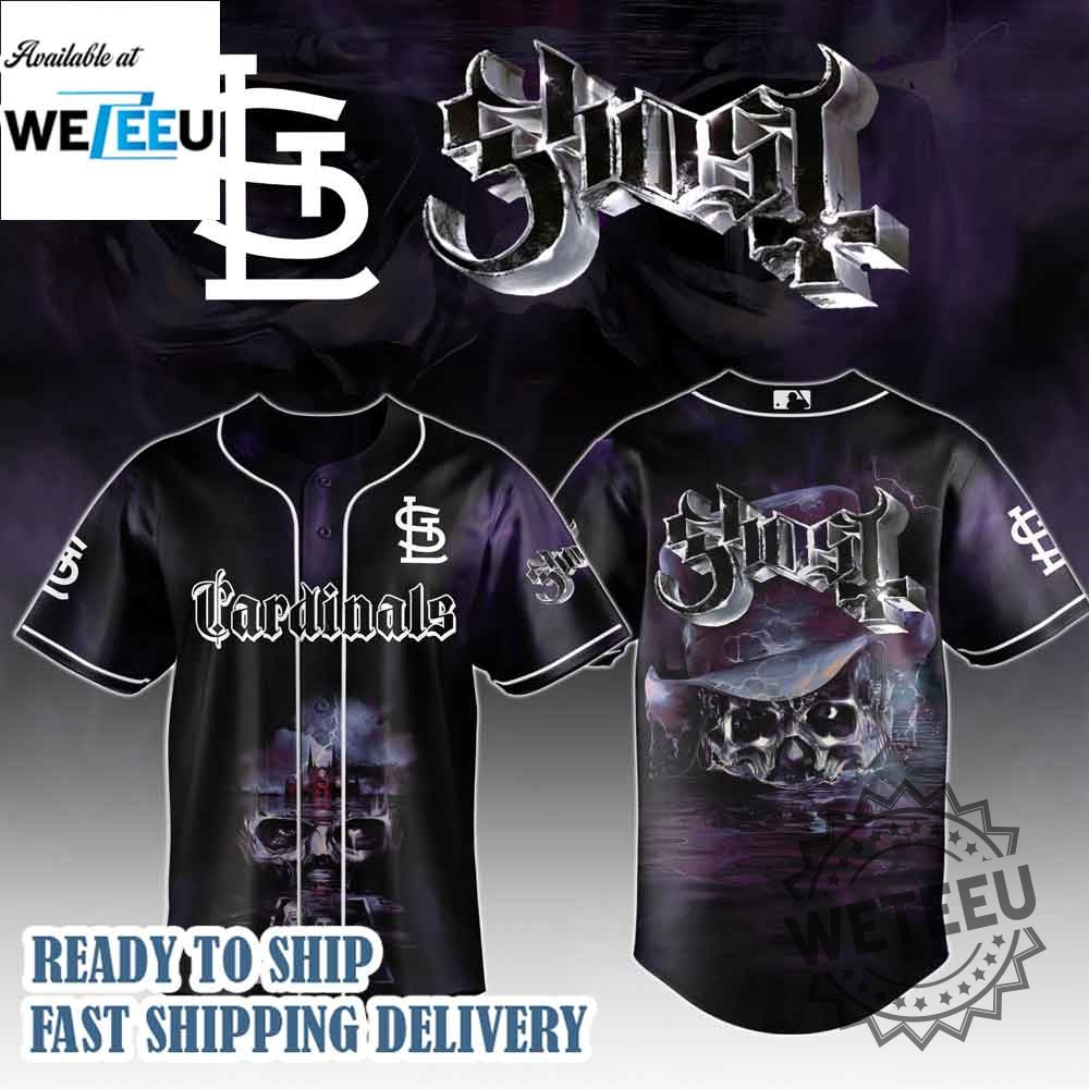 St. Louis Cardinals Mlb X Ghost Skeletour World Tour Baseball Jersey