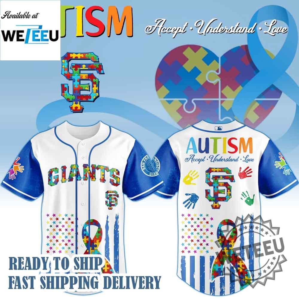 San Francisco Giants Mlb X Autism Awareness Month Baseball Jersey
