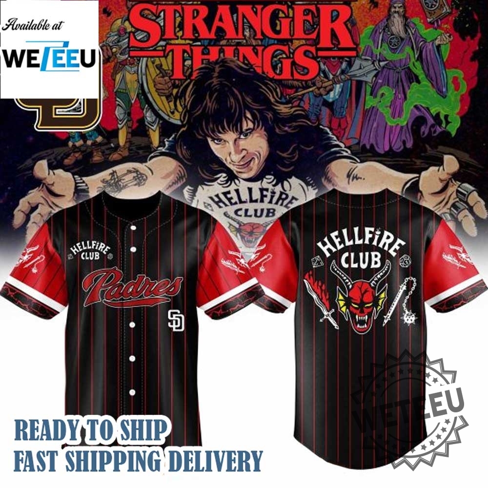 San Diego Padres X Hellfire Club Stranger Things 5 Jersey