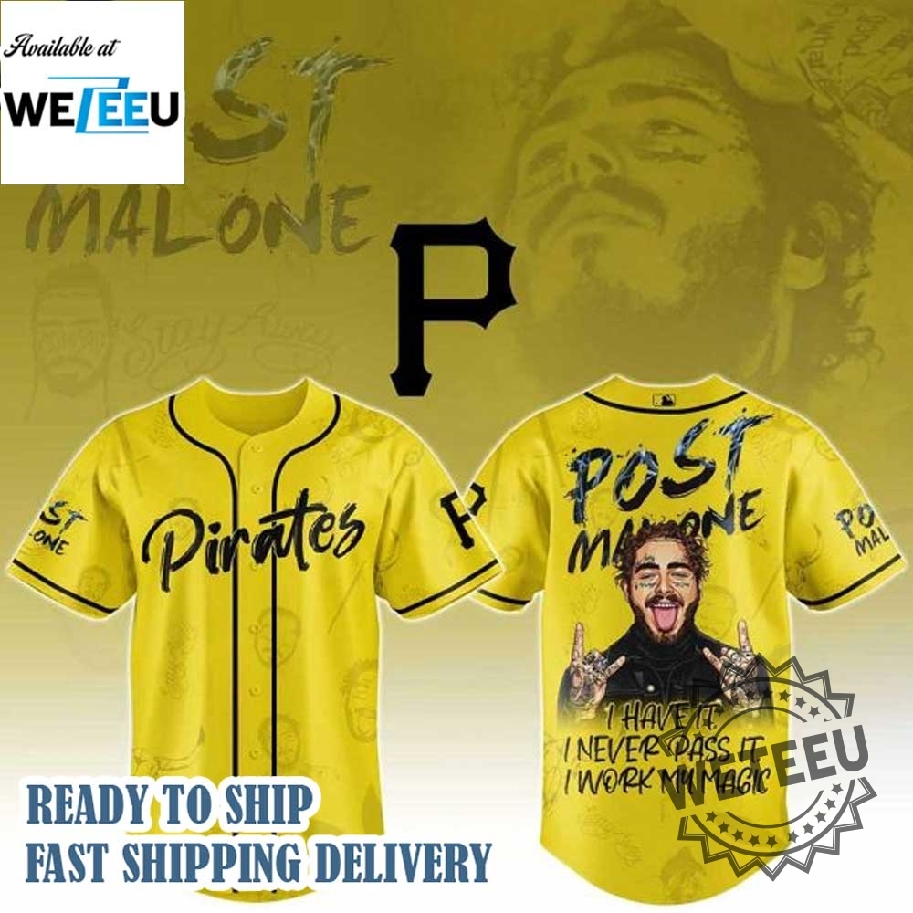 "Top 5 Must-Have Baseball Jerseys for 2025: Limited Edition Designs" 13 Pittsburgh Pirates Mlb X Post Malone Tour Baseball Jersey