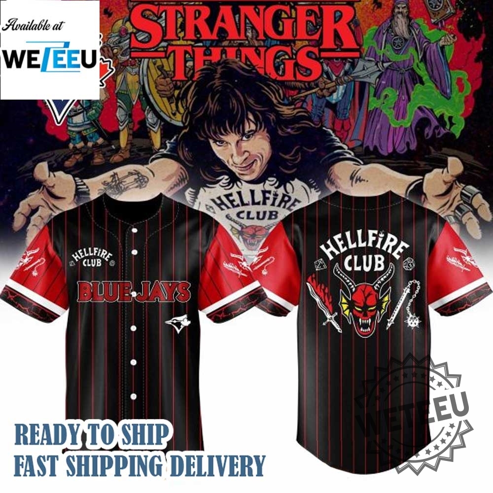 "Top 5 Must-Have Baseball Jerseys for 2025: Limited Edition Designs" 16 Toronto Blue Jays Hellfire Club Stranger Things 5 Jersey