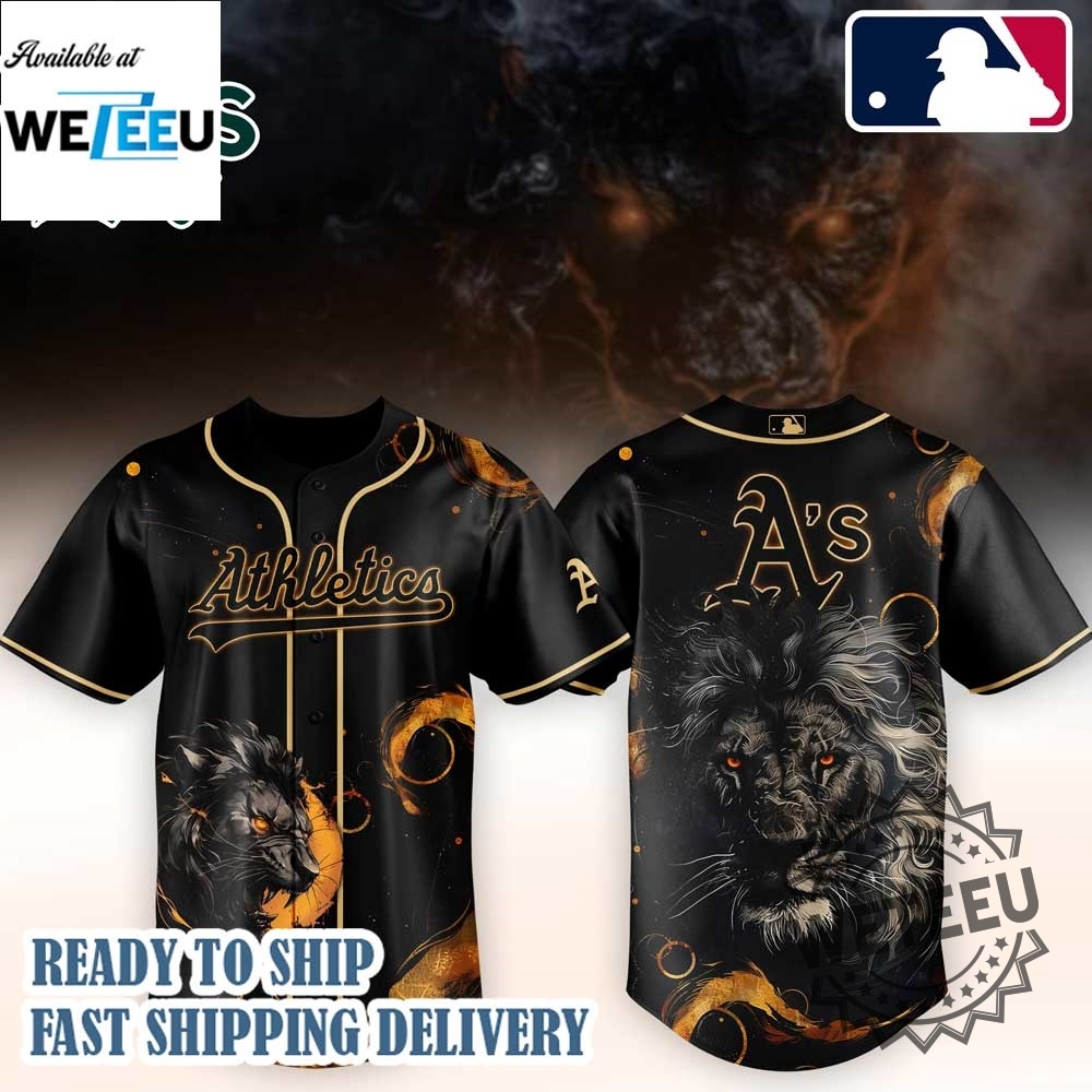 Weteeu Oakland Athletics Mlb X Lion Baseball Jersey