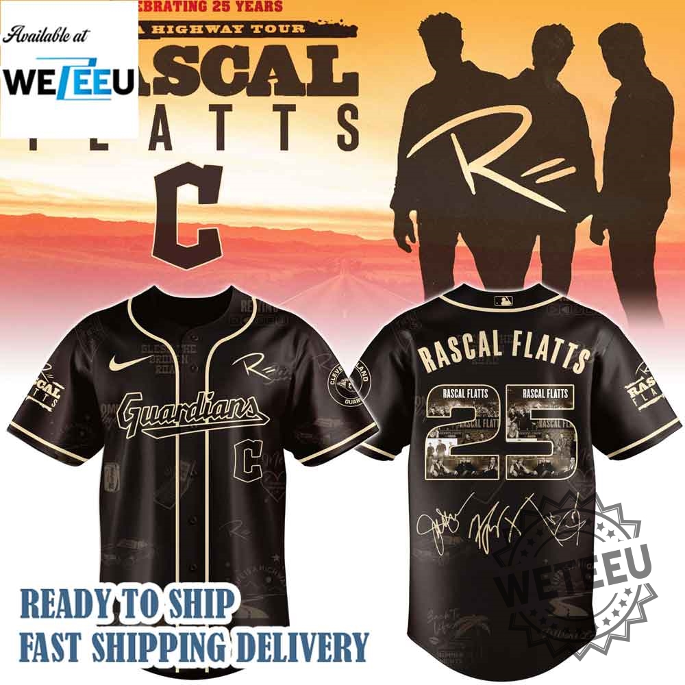 Cleveland Guardians Mlb X Rascal Flatts Life Is Highway Tour Jersey