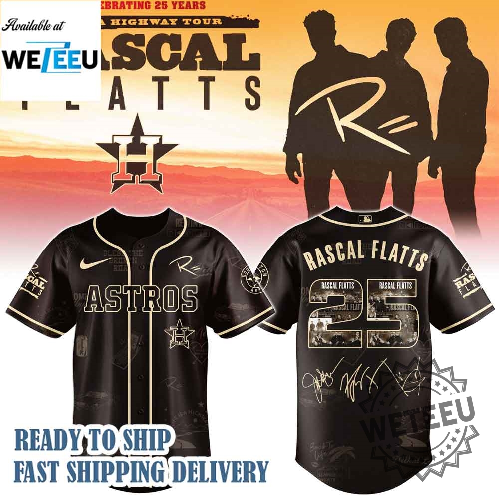 "Top 2025 MLB Jersey Giveaways: Exclusive Limited-Edition Tour Collaborations" 20 Houston Astros Mlb X Rascal Flatts Life Is Highway Tour Jersey
