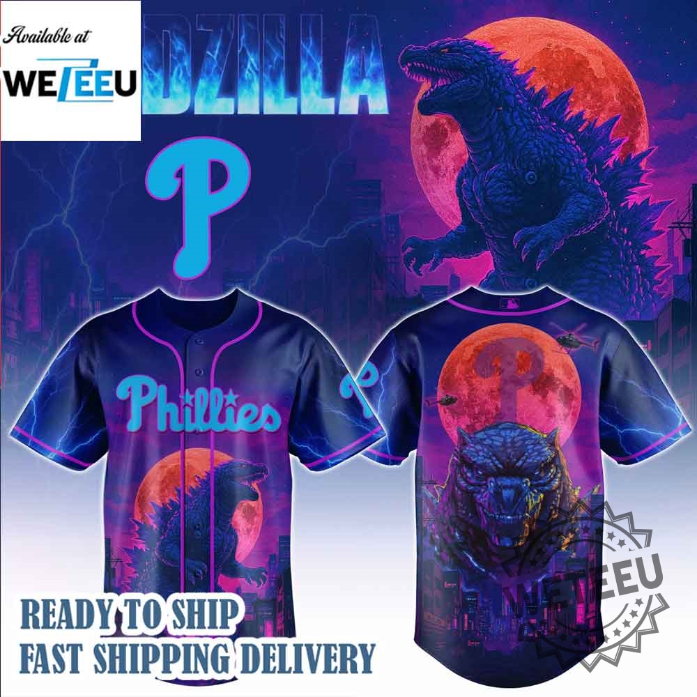 Philadelphia Phillies Mlb X Godzilla Jersey