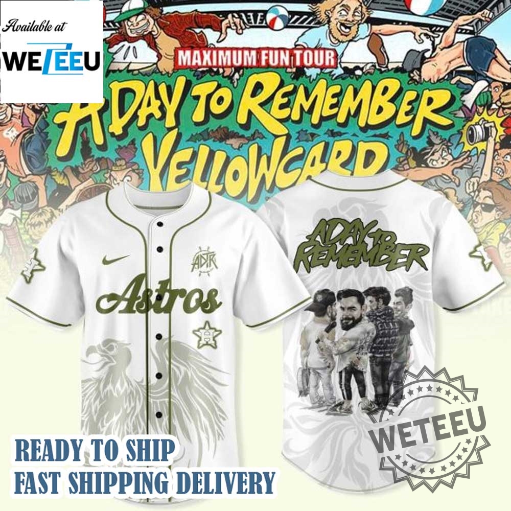 Houston Astros A Day To Remember Maximum Fun Fall 2025 Tour Jersey
