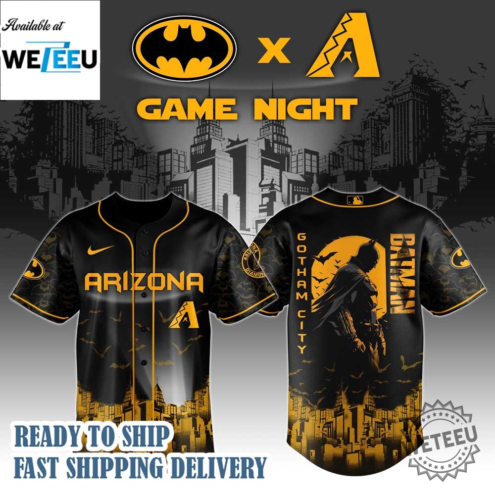 Arizona Diamondbacks Mlb X Dc Batman Game Night New Style Baseball Jersey